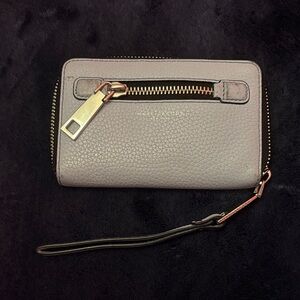 Marc Jacobs Baby Blue Wristlet with Silver Accents